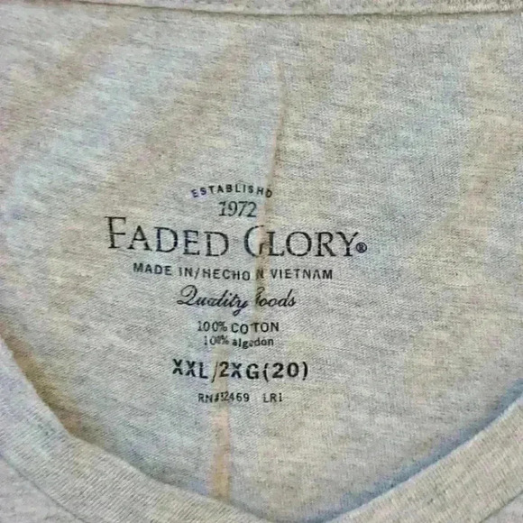 Gray Faded Glory Tee - Picture 3 of 4